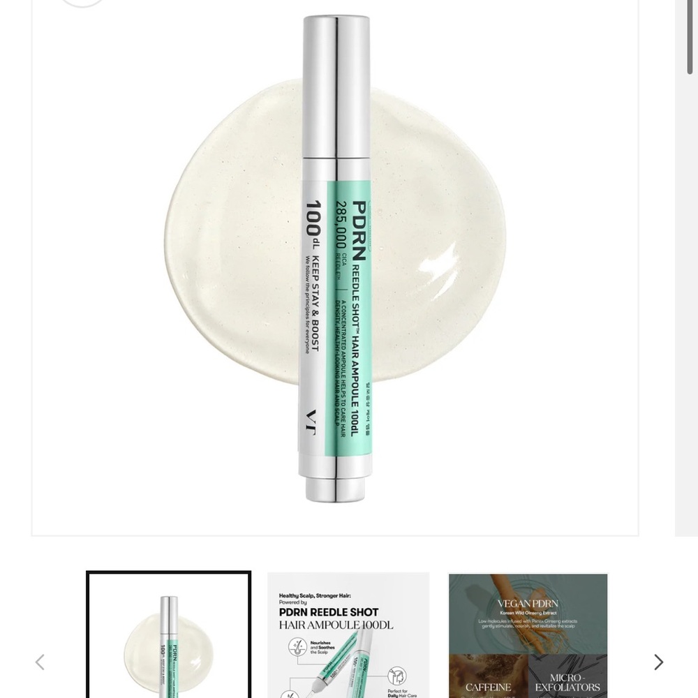 it cosmetics PDRN Needle Shot Hair Ampoule - Silver and Mint